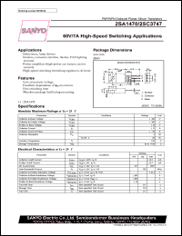 2SC3747 datasheet: NPN transistors for 60V/7A high-speed switching applications 2SC3747
