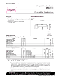 2SC2999 datasheet: NPN transistor for HF amplifier applications 2SC2999