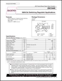 2SC3446 datasheet: NPN transistor 500V/3A for switching regulator applications 2SC3446