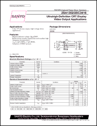2SC3416 datasheet: NPN transistor for ultrahigh-definition CRT display video output applications 2SC3416
