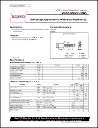 2SC3920 datasheet: NPN transistor for switching applications (with bias resistance) 2SC3920