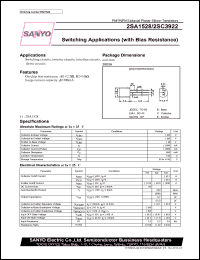 2SC3922 datasheet: NPN transistor for switching applications (with bias resistance) 2SC3922