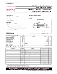 2SA1402 datasheet: PNP transistor for CRT display video output applications 2SA1402