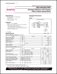 2SC3597 datasheet: NPN transistor for CRT display video output applications 2SC3597