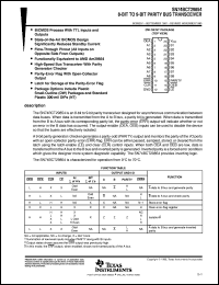 SN74BCT29854NT datasheet:  8-BIT TO 9-BIT PARITY TRANSCEIVERS SN74BCT29854NT