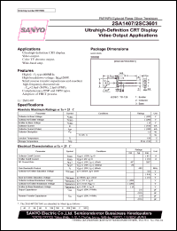 2SC3601 datasheet: NPN transistor for CRT display video output applications 2SC3601