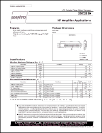 2SC2839 datasheet: NPN transistor for HF amplifier applications 2SC2839