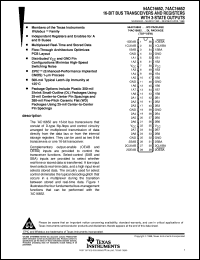 74AC16652DLR datasheet:  16-BIT BUS TRANSCEIVERS AND REGISTERS WITH 3-STATE OUTPUTS 74AC16652DLR