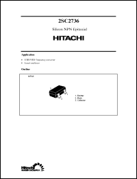 2SC2736 datasheet: NPN transistor for UHF/VHF frequency converter and local oscillator 2SC2736