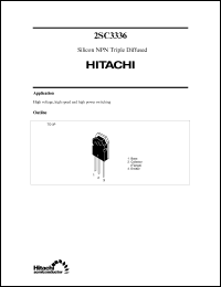 2SC3336 datasheet: NPN transistor for high voltage, high speed and high power switching 2SC3336