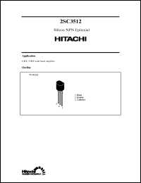 2SC3512 datasheet: NPN transistor for UHF / VHF wide band amplifier 2SC3512