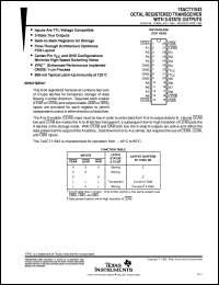 74ACT11543DWR datasheet:  OCTAL REGISTERED TRANSCEIVERS WITH 3-STATE OUTPUTS 74ACT11543DWR