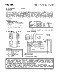 TC554001FL-10V datasheet: 524, 288 words x 8 bit static RAM, access time 100ns TC554001FL-10V