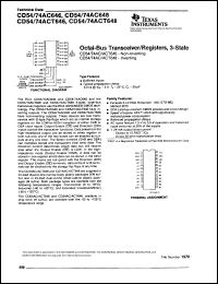 CD74AC646M datasheet:  OCTAL NON-INVERTING BUS TRANSCEIVERS/REGISTERS WITH 3-STATE OUTPUTS CD74AC646M