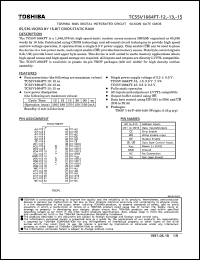 TC55V1664FT-15 datasheet: 65,536-word by 16 bit CMOS static RAM, access time 15ns TC55V1664FT-15