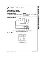 JM38510/00102BD datasheet: Dual 4-Input NAND Gate JM38510/00102BD