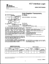 CD74FCT2952AM datasheet:  BICMOS FCT INTERFACE LOGIC OCTAL NON-INVERTING BUS TRANSCEIVERS/REGISTERS WITH 3-STATE OUTPUTS CD74FCT2952AM