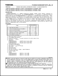 TC59S6416BFT-80 datasheet: 1,048,576-words x 4BANKS x 16-BITS synchronous dynamic RAM TC59S6416BFT-80