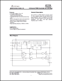 AT1732 datasheet: Marking AT1732P, 2-Channel PWM controller for LCD bias AT1732