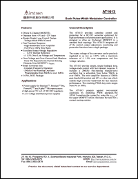 AT1613 datasheet: Buck pulse width modulator controller AT1613