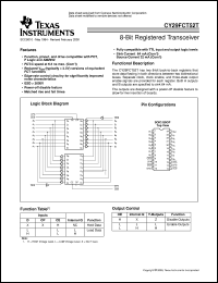 CY29FCT52CTQC datasheet:  OCTAL REGISTERED TRANSCEIVERS WITH 3-STATE OUTPUTS CY29FCT52CTQC