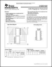 CY29FCT52CTSOC datasheet:  OCTAL REGISTERED TRANSCEIVERS WITH 3-STATE OUTPUTS CY29FCT52CTSOC