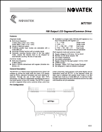 NT7701H-BDT datasheet: 160 output LCD segment/common driver NT7701H-BDT