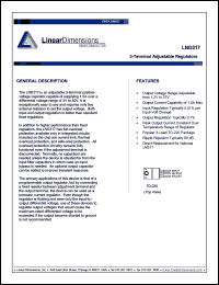 LND317 datasheet: Output voltage range adjustable from 1.2V to 37V, output current capability of 1.5A max. LND317