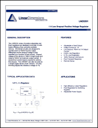 LND5201-2.85 datasheet: 1A, 2.85V low dropout positive voltage regulator LND5201-2.85