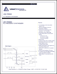 LND-TRN902 datasheet: PLL - frequncy synthesizer LND-TRN902