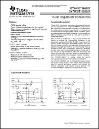 CY74FCT162652CTPVC datasheet:  16-BIT BUS TRANSCEIVERS AND REGISTERS WITH 3-STATE OUTPUTS CY74FCT162652CTPVC