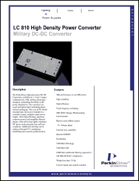 LC810 datasheet: Hihg density power DC-DC converter. LC810