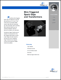 GP-485 datasheet: Mini-triggered spark gap. E-E operating range 2kV(min), 4kV(max), SBV 4.5kV(min), VT 2kV(min), peak pulse current 10kA. GP-485