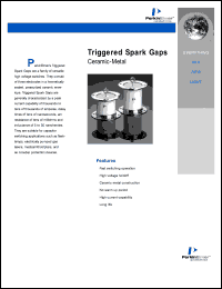 GP-22B datasheet: Triggered spark gap. O-A  range (min/max) 6-15kV. GP-22B