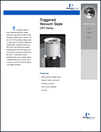 GPV-6301 datasheet: Triggered vacuum gap. Static breakdown voltage 50 kV. GPV-6301