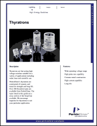 HY-1102 datasheet: Thyratron. Peak anode voltage epy 18 kV, peak anode current ib 1000 a, average anode current lb 0.5 Adc, RMS anode current lb 16 Aac. Seated height x tube width 2 x 2 inches. HY-1102