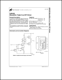 LM2406 datasheet: Monolithic triple 9 ns CRT driver LM2406