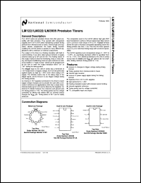 LM122H datasheet: Precision timers LM122H
