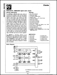 MM53108N datasheet: Digital alarm clock MM53108N