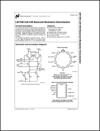 LM1496H datasheet: Balanced modulator-demodulator LM1496H