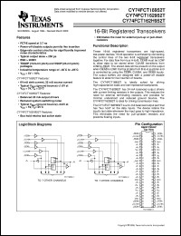 CY74FCT16952CTPAC datasheet:  16-BIT REGISTERED TRANSCEIVERS WITH 3-STATE OUTPUTS CY74FCT16952CTPAC