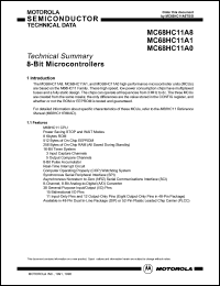 MC68HC11A0P datasheet: 8-Bit Microcontrollers, ROM=0, EEPROM=0, RAM=256 MC68HC11A0P