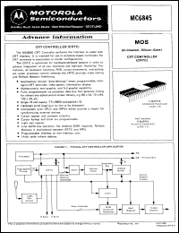 MC6845L datasheet: CRT controller performs the interface to raster scan CRT displays MC6845L