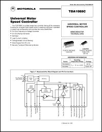 TDA1085C datasheet: Universal motor speed controller TDA1085C