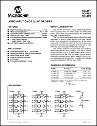 TC4469COE datasheet: Logic-input cmos quad drivers TC4469COE