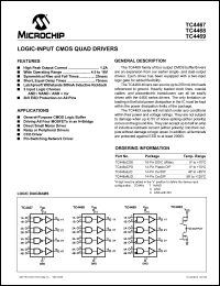 TC4468EJD datasheet: Logic-input cmos quad drivers TC4468EJD