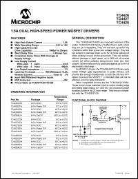 TC4426CPA datasheet: 1,5A dual high-speed power mosfet driver TC4426CPA
