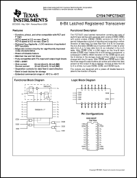 CY74FCT543ATQCT datasheet:  OCTAL REGISTERED TRANSCEIVERS WITH 3-STATE OUTPUTS CY74FCT543ATQCT