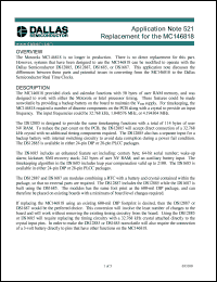 DS1687 datasheet: Real Time Clock DS1687