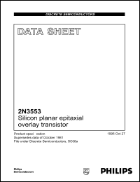 2N3553 datasheet: Silicon planar epitaxial overlay transistor 2N3553